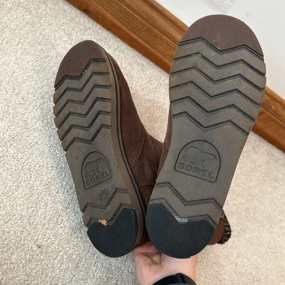 Sorel Rylee Brown Buckle Snow Boots Waterproof Womens Size 7