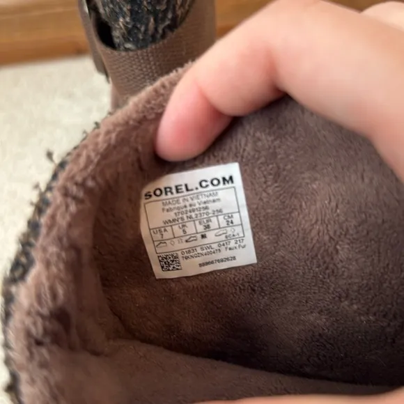 Sorel Rylee Brown Buckle Snow Boots Waterproof Womens Size 7