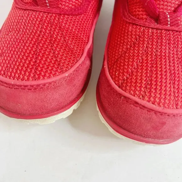 Sorel Tivoli II Red Waterproof Suede Sneaker Boots Womens Size 6