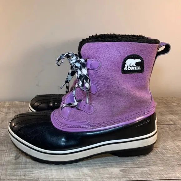 Sorel Tivoli Mid Purple Big Girls Boots 7