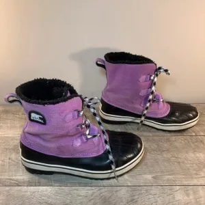 Sorel Tivoli Mid Purple Big Girls Boots 7