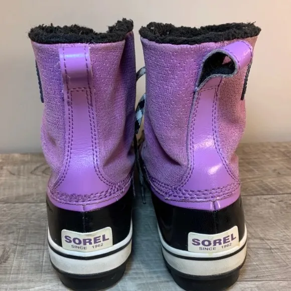 Sorel Tivoli Mid Purple Big Girls Boots 7