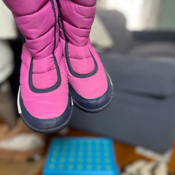 Sorel Whitney II Puffy Waterproof Insulated Boots Girls Youth Sz 2 pink  Snow