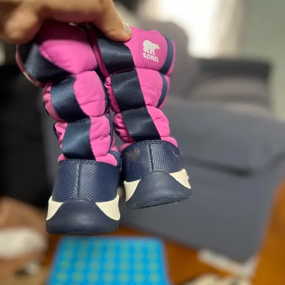 Sorel Whitney II Puffy Waterproof Insulated Boots Girls Youth Sz 2 pink  Snow