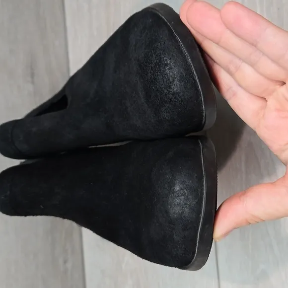 Sorel Women Lolla Leather Cut Out Side Chunky Heels Boots shoes sz 7.5