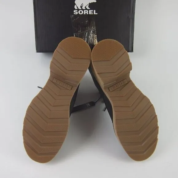 Sorel Womens 7.5 Black Leather Boots Waterproof Lace Up NEW IN BOX