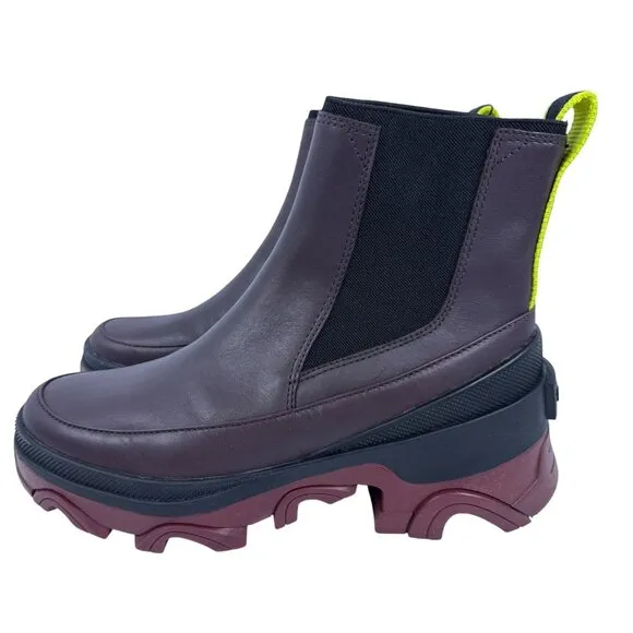 Sorel Women's Brex Chelsea Leather Waterproof Ankle Boot Cinder/Black Size 8