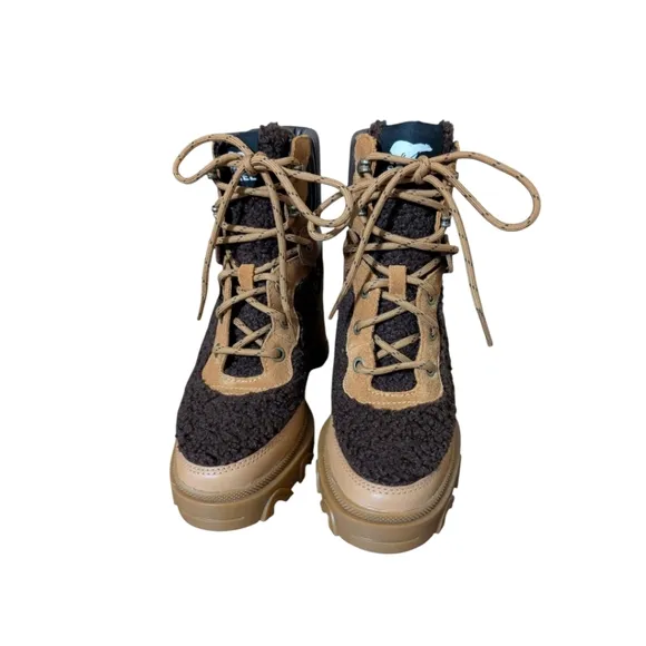 Sorel Women's Brex Heel Lace Up Boots Tawny Buff Size 6