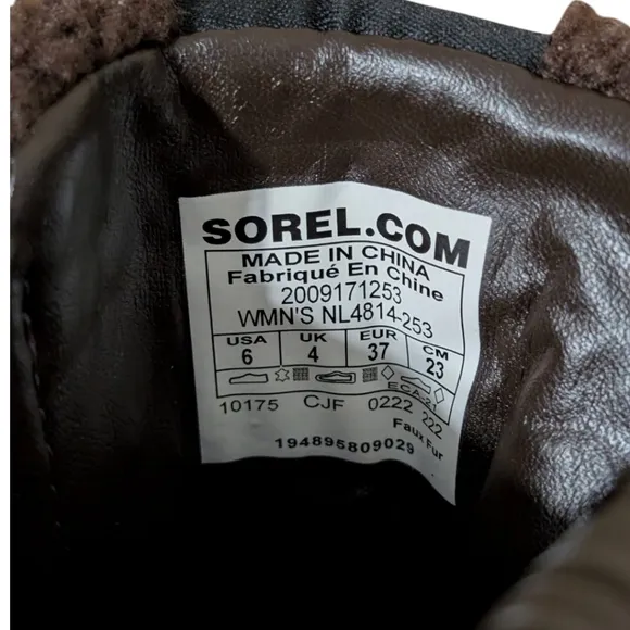 Sorel Women's Brex Heel Lace Up Boots Tawny Buff Size 6