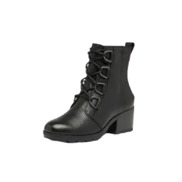 Sorel Women's Cate Waterproof Lace Boot Black 6 NWT