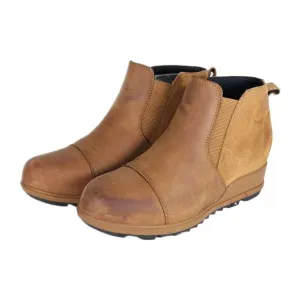 Sorel Women's Evie II US8 Gum Leather Waterproof Hidden Wedge Chelsea Boots