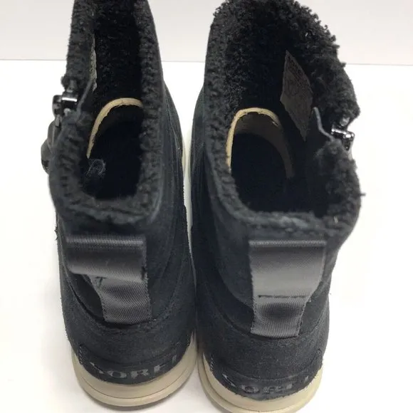 Sorel Women's Explorer Zip, Black Waterproof Boots, Size 8M
