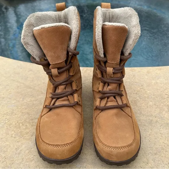 Sorel Womens Meadow Lace Premium Snow Boots Elk Waterproof Suede - Size 8 Women