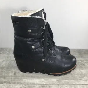 Sorel Women’s NL2703 Joan of Arctic Wedge Mid Shearling Lace Up Boots Size 11