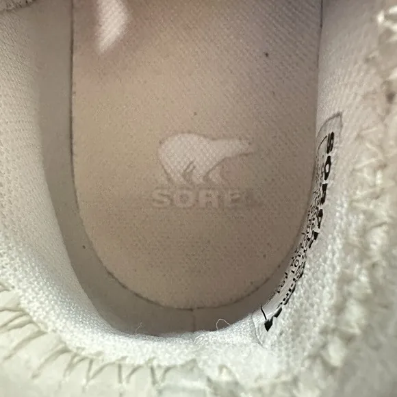 Sorel Women's Size 10 Out N About Slip On Chalk White Suede Wedge Booties Shoes