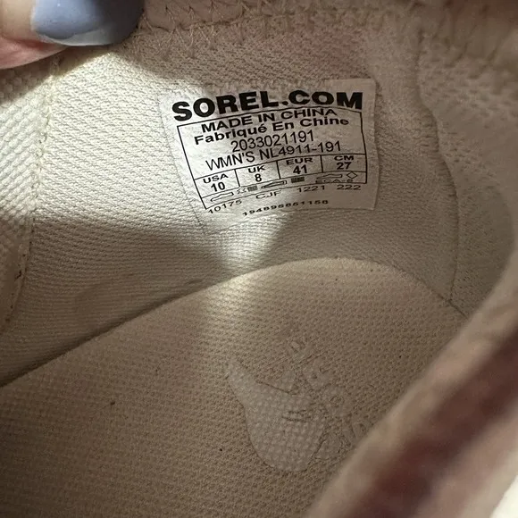 Sorel Women's Size 10 Out N About Slip On Chalk White Suede Wedge Booties Shoes