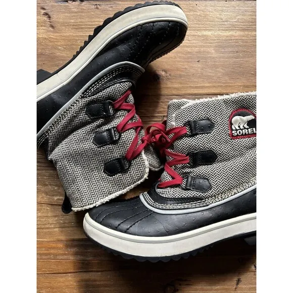 Sorel Womens Trivoli Herringbone Insulated Waterproof Boot Nature OutdoorBohosz9