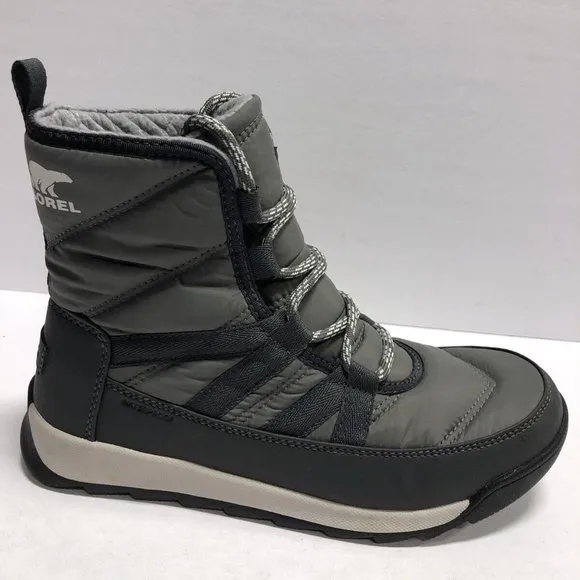 Sorel Women’s Whitney II Short Lace, Gray Waterproof Winter Boots, Size 7.5M