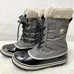 Sorel Women's Winter Carnival Boots Grey/Black Waterproof Size 8