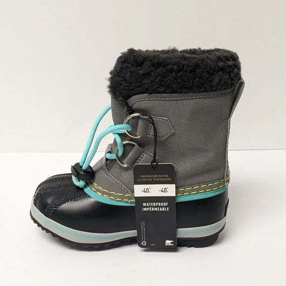 Sorel Yoot Pac Nylon Waterproof Snow Boots, Grey, Toddlers 10 M