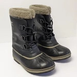 Sorel Yoot Pac Winter Snow Boots, Black, Big Kids 5 M