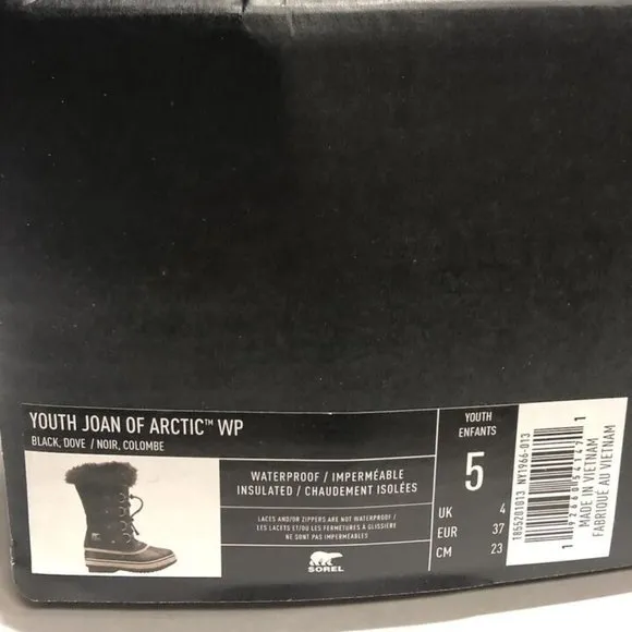 Sorel Youth Joan Of Arctic Waterproof Winter Boots, Girls’ Size 5 M