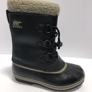 Sorel Youth Yoot Pac TP, Black Waterproof Winter Boots, Kids’ Size 4M