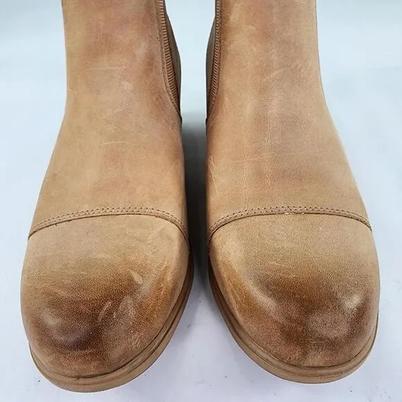 Sorel Evie II Chelsea Boot Womens US 10 Tan Leather Waterproof Pull On Boots