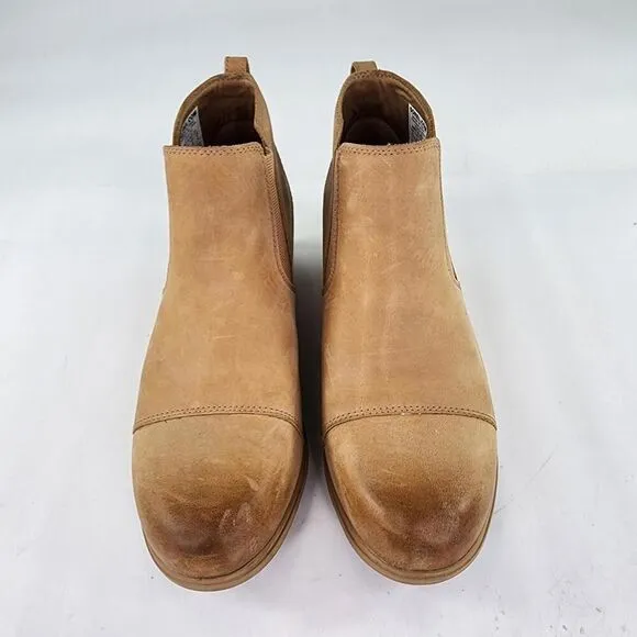 Sorel Evie II Chelsea Boot Womens US 10 Tan Leather Waterproof Pull On Boots