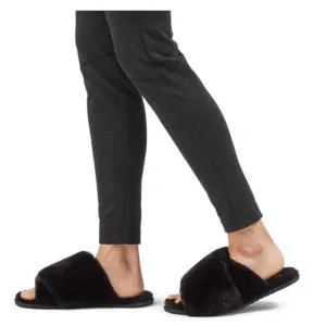 Sorel Go Mail Run Faux Fur Cotton Slippers, Cozy House Shoes , Black, Size 8, NW