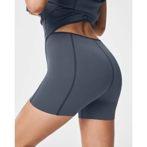 Spanx Get Moving Easy Access Ribbed Straight Dress Dark Storm Stretchy Skort 2X