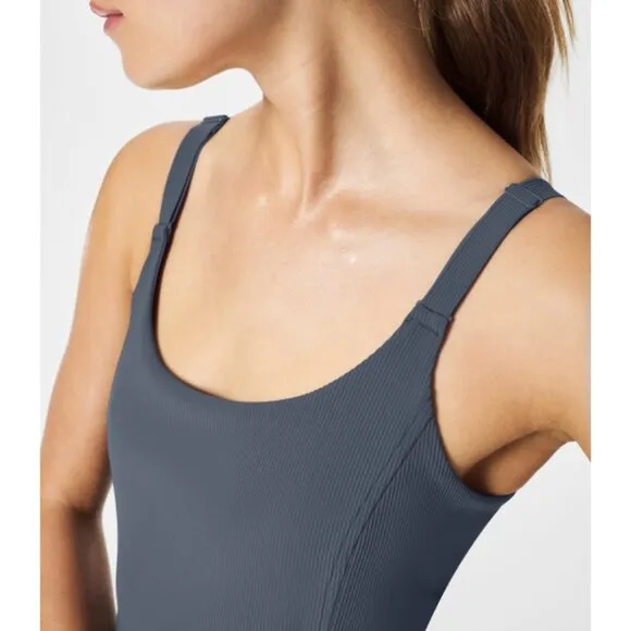 Spanx Get Moving Easy Access Ribbed Straight Dress Dark Storm Stretchy Skort 2X