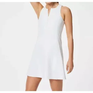 Spanx the get moving zip front easy access dress for women - size Small White