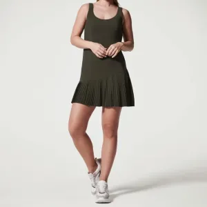 Spanx Yes, Pleats! Dress in Color Pine Stone