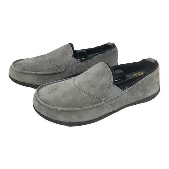 Spenco Siesta Cozy Slip On  Suede Moccasins  Gray Loafer Women's 6 or 8.5