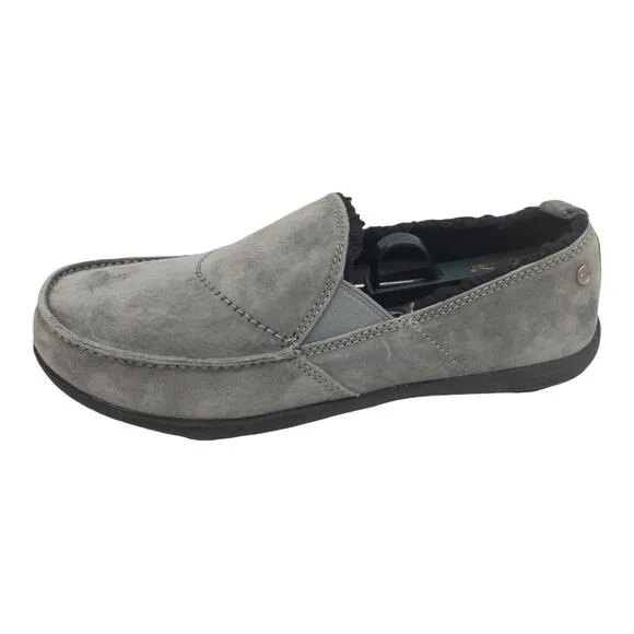Spenco Siesta Cozy Slip On  Suede Moccasins  Gray Loafer Women's 6 or 8.5