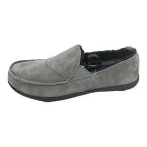 Spenco Siesta Cozy Slip On  Suede Moccasins  Gray Loafer Women's 6 or 8.5
