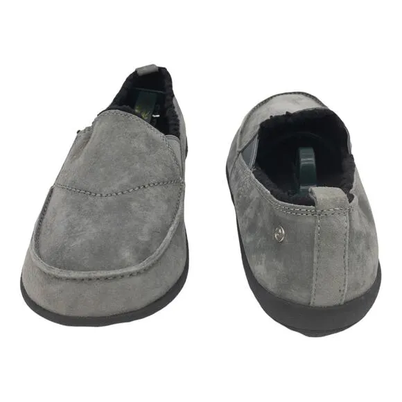 Spenco Siesta Cozy Slip On  Suede Moccasins  Gray Loafer Women's 6 or 8.5