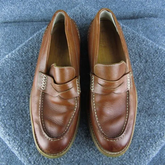Sperry Gold Cup Men Penny Loafer Shoes Size 7.5 Medium Brown Leather Slip‎ On