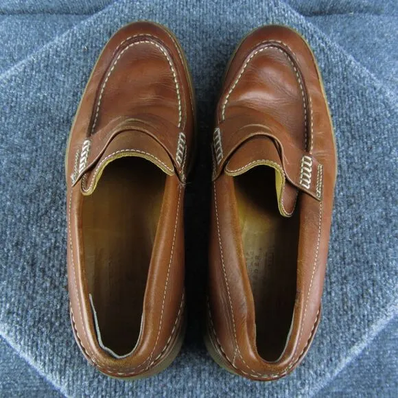 Sperry Gold Cup Men Penny Loafer Shoes Size 7.5 Medium Brown Leather Slip‎ On