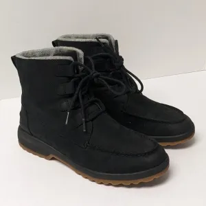 Sperry Maritime Cruz Lace-Up Ankle Boots, Black Leather, Women's 9.5 M