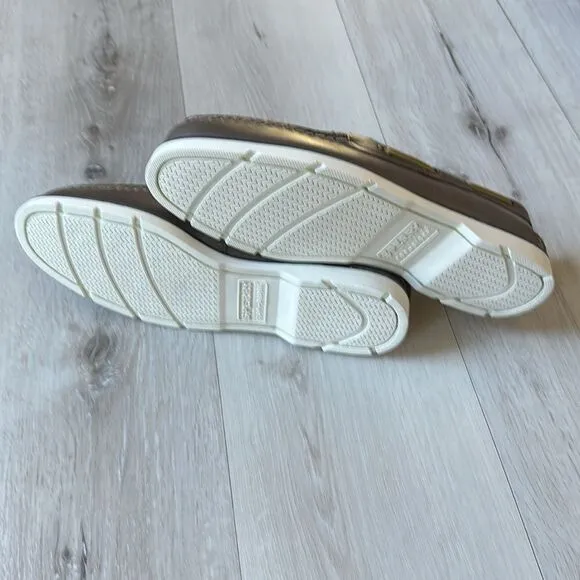 Sperry Men's Leeward Nautical Cross Lace Boat Shoe Size 8 in Grey NWT in packagi