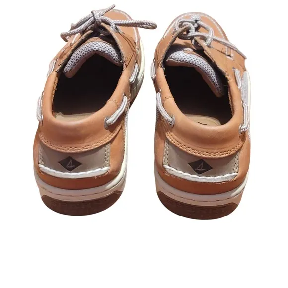 Sperry Top-Sider Billfish Leather Boat Shoes Dark Tan Size 10.5M Box Included
