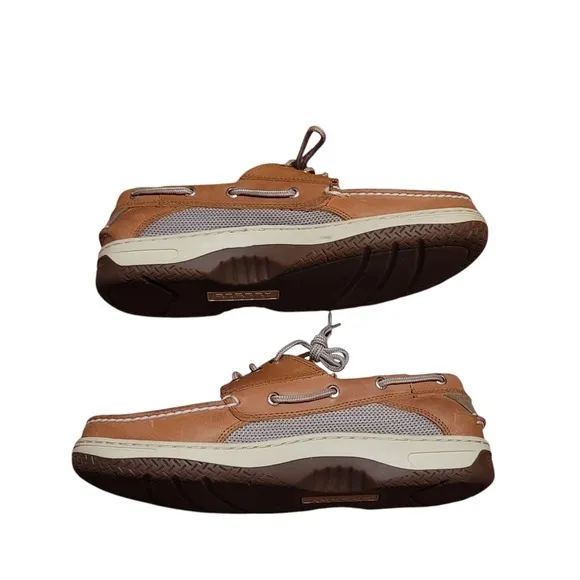Sperry Top-Sider Billfish Leather Boat Shoes Dark Tan Size 10.5M Box Included