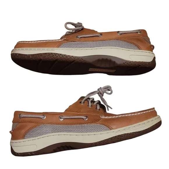 Sperry Top-Sider Billfish Leather Boat Shoes Dark Tan Size 10.5M Box Included