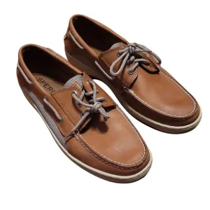 Sperry Top-Sider Billfish Leather Boat Shoes Dark Tan Size 10.5M Box Included