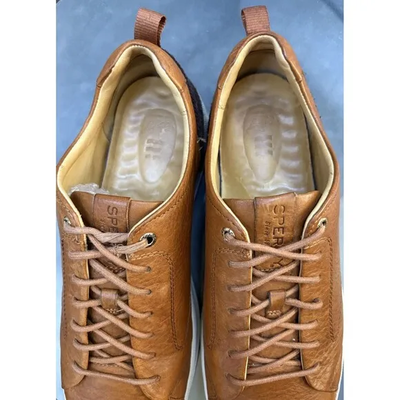 Sperry Top Sider Gold Cup Men's Sneakers Shoes Size 12 M Leather Tan