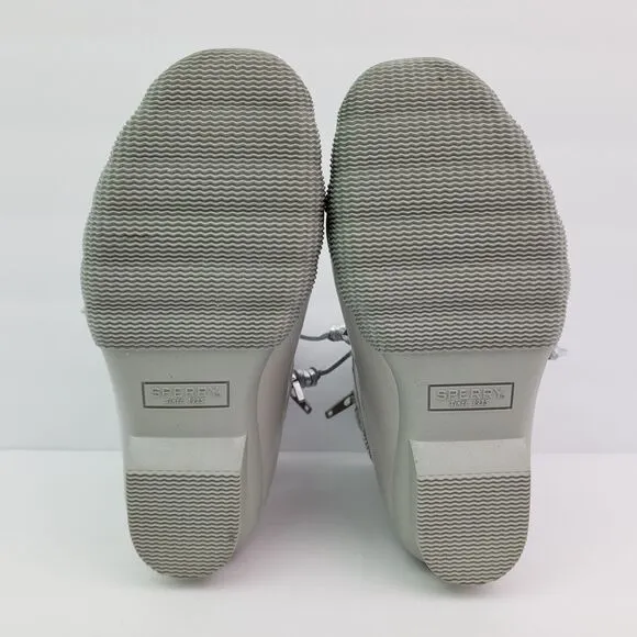 Sperry Top Sider Saltwater Youth Girls Size 3Y Silver Waterproof Duck Boots