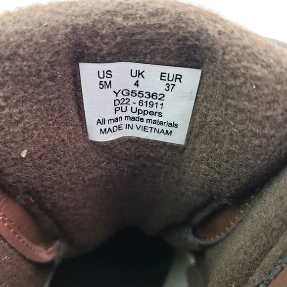 Sperry Top Sider Saltwater Youth Size 5Y Brown Leather Waterproof Duck Boots