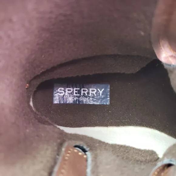 Sperry Top Sider Saltwater Youth Sz 2Y Brown Leather Waterproof Duck Boots